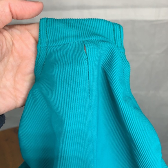 Vintage Women's Teal Ribbed One Piece Retro Bathing Swim Suit - Picture 4 of 10